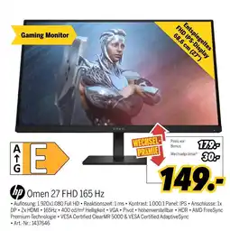MEDIMAX Hp omen 27 fhd 165 hz Angebot