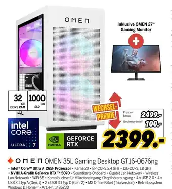MEDIMAX Omen 35l gaming desktop gt16-0676ng Angebot