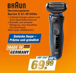 Expert Braun herrenrasierer series 5 51-b1000s Angebot