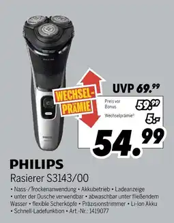 MEDIMAX Philips rasierer s3143/00 Angebot