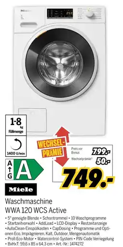 MEDIMAX Miele waschmaschine wwa 120 wcs active Angebot