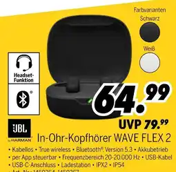 MEDIMAX Jbl in-ohr-kopfhörer wave flex 2 Angebot