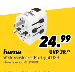 MEDIMAX Hama weltreisestecker pro light usb Angebot