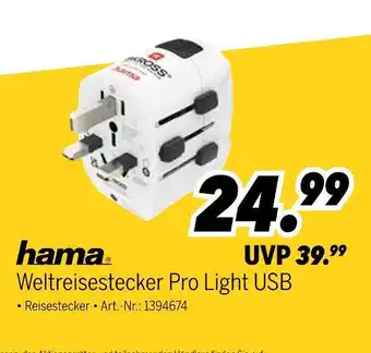MEDIMAX Hama weltreisestecker pro light usb Angebot