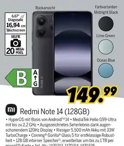 MEDIMAX Xiaomi redmi note 14 (128gb) Angebot