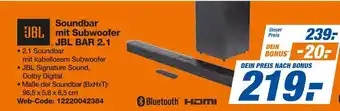 Expert Jbl soundbar mit subwoofer jbl bar 2.1 Angebot