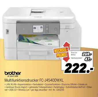 MEDIMAX Brother multifunktionsdrucker fc-j4540dwxl Angebot