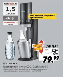MEDIMAX Sodastream wassersprudler crystal cqc Angebot