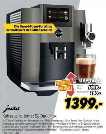 MEDIMAX Jura kaffeevollautomat s8 dark inox Angebot