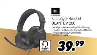 MEDIMAX Jbl kopfbügel-headset quantum 200 Angebot