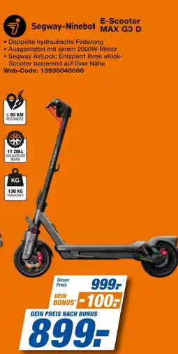 Expert Segway-ninebot e-scooter max g3 d Angebot