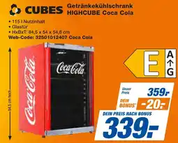 Expert Cubes getränkekühlschrank highcube coca cola Angebot