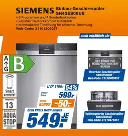 Expert Siemens sn43es06ue oder sn53es06ue oder sn63ex06ue Angebot
