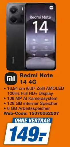 Expert Xiaomi redmi note 14 4g Angebot