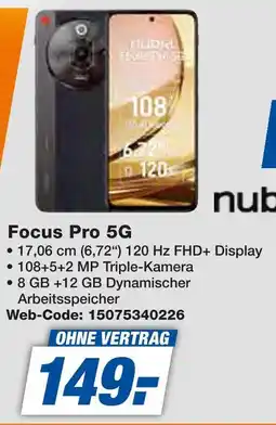 Expert Nubia smartphone focus pro 5g Angebot