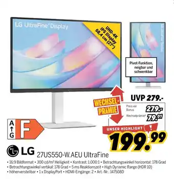 MEDIMAX Lg 27us550-w.aeu ultrafine Angebot