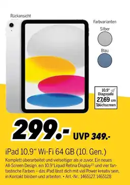 MEDIMAX Apple ipad 10,9“ wi-fi 64 gb (10. gen.) Angebot