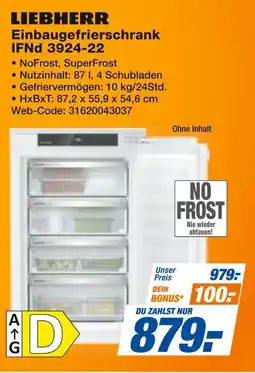Expert Liebherr einbaugefrierschrank ifnd 3924-22 Angebot