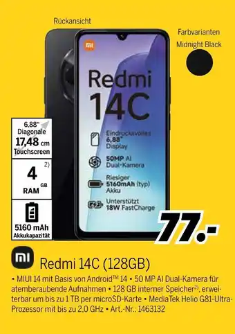 MEDIMAX Xiaomi redmi 14c (128gb) Angebot