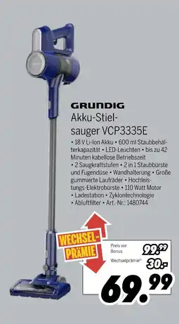 MEDIMAX Grundig akku-stielsauger vcp3335e Angebot
