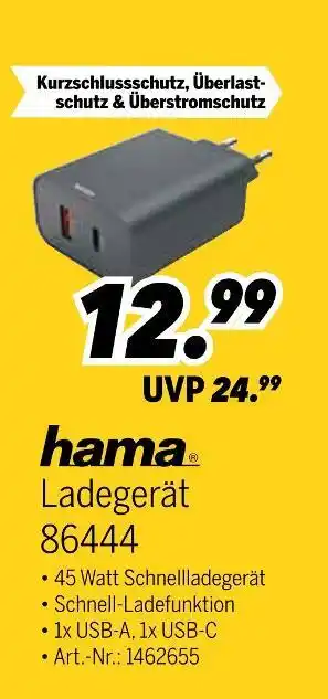 MEDIMAX Hama ladegerät 86444 Angebot