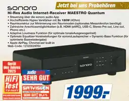 Expert Sonoro hi-res audio internet-receiver maestro quantum Angebot