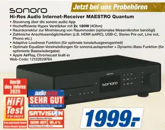 Expert Sonoro hi-res audio internet-receiver maestro quantum Angebot