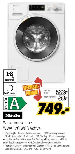 MEDIMAX Miele wwa 120 wcs active waschmaschine Angebot