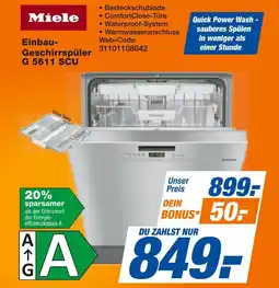 Expert Miele einbau-geschirrspüler g 5611 scu Angebot