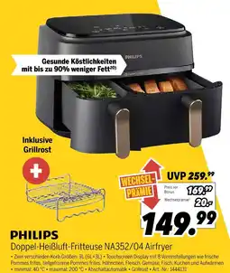 MEDIMAX Philips doppel-heißluft-fritteuse na352/04 airfryer Angebot