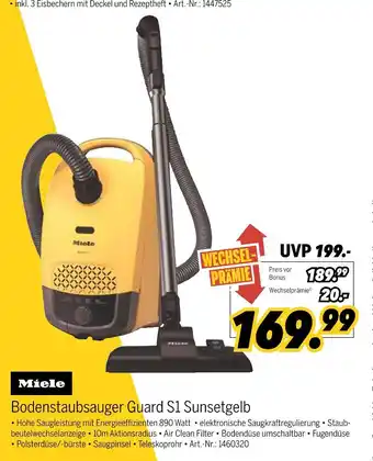 MEDIMAX Miele bodenstaubsauger guard s1 sunsetgelb Angebot