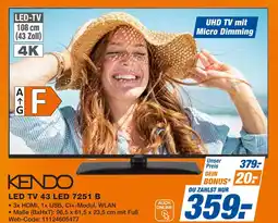 Expert Kendo led tv 43 led 7251 b Angebot