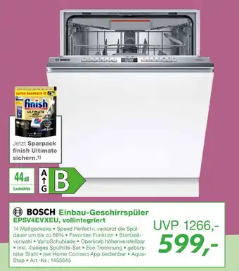 EP Bosch einbau-geschirrspüler eps4vexeu, vollintegriert Angebot