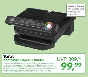 EP Tefal kontaktgrill optigrill gc7058 Angebot