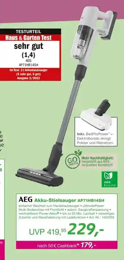 EP Aeg akku-stielsauger ap71hb14sh Angebot