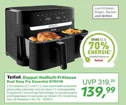 EP Tefal doppel-heißluft-fritteuse dual easy fry essential ey901n Angebot