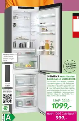 EP Siemens kühl-/gefrierkombination mk69kgnxab Angebot