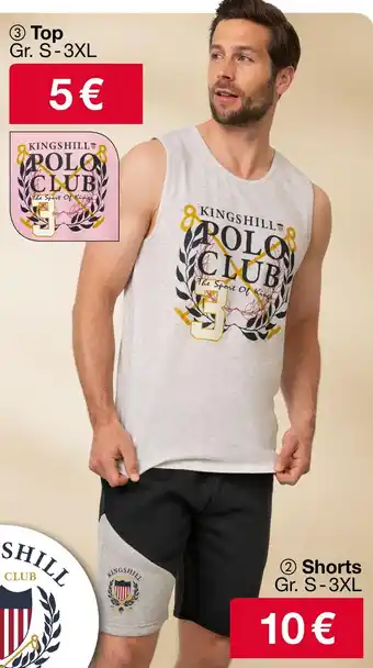 Woolworth Kingshill polo club top oder shorts Angebot