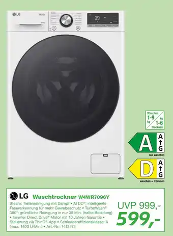 EP Lg waschtrockner w4wr7096y Angebot