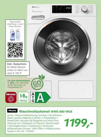 EP Miele waschvollautomat wwg 880 wcs Angebot