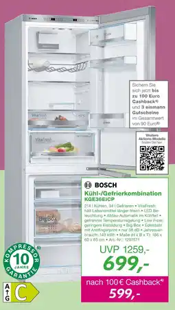EP Bosch kühl-/gefrierkombination kge36eicp Angebot