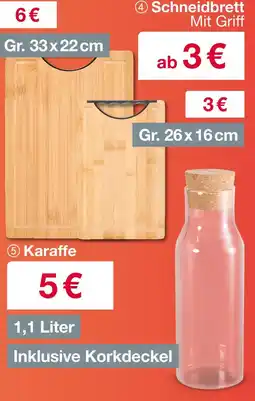Woolworth Schneidbrett oder karaffe Angebot