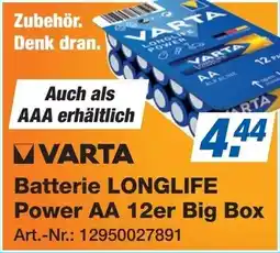 Expert VARTA Batterie LONGLIFE Power AA 12er Big Box Angebot