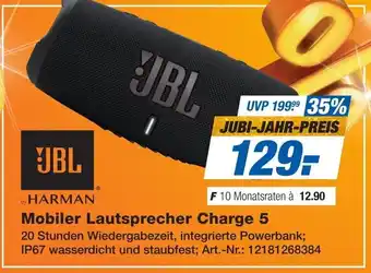 Expert JBL Mobiler Lautsprecher Charge 5 Angebot