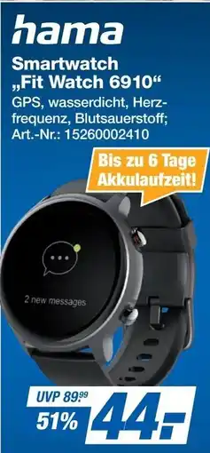 Expert hama Smartwatch ,,Fit Watch 6910" Angebot