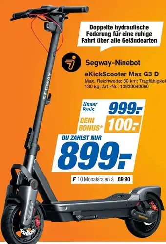 Expert Segway-Ninebot eKickScooter Max G3 D Angebot
