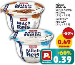 PENNY MÜLLER Milchreis Angebot
