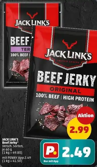 PENNY JACK LINK'S Beef Jerky Angebot