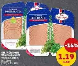 PENNY DIE THÜRINGER Wurstaufschnitt Angebot