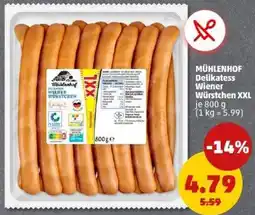 PENNY MÜHLENHOF Delikatess Wiener Würstchen XXL Angebot